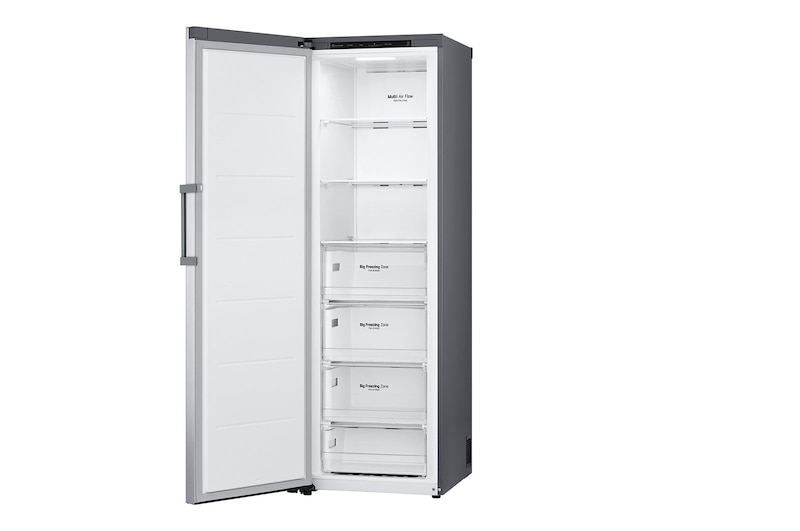 LG Fristående kyl (386L) och frys (324L)-paket (Shiny Steel), Energiklass E, GF41GL51PZ