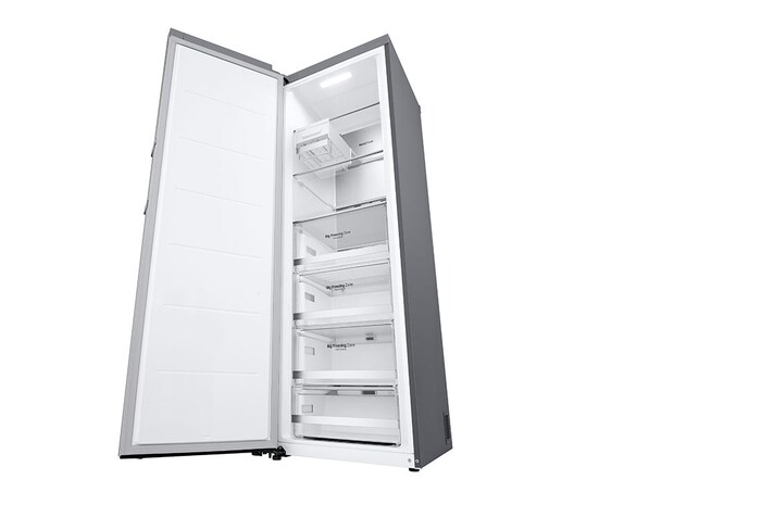LG 324L Fristående frys (Metal Sorbet) - Energiklass D, Total No Frost, Express Freeze, Smart Diagnosis™ med Wi-Fi, GFM61MBCSF