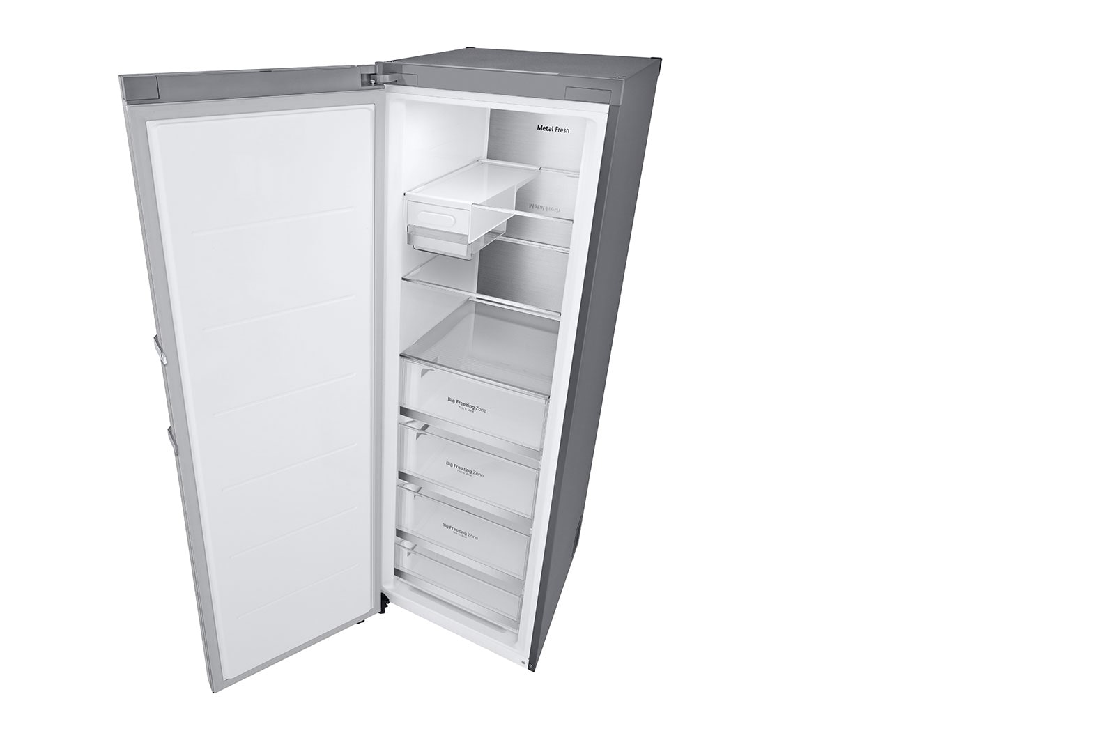 LG 324L Fristående frys (Metal Sorbet) - Energiklass D, Total No Frost, Express Freeze, Smart Diagnosis™ med Wi-Fi, GFM61MBCSF