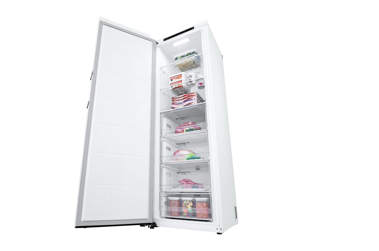 LG 324L Fristående frys (Vit) - Energiklass D, Total No Frost, Express Freeze, GFT41SWGSF