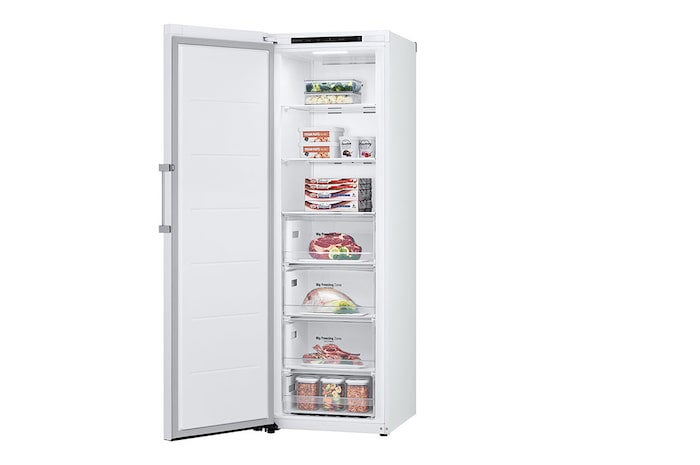 LG 324L Fristående frys (Vit) - Energiklass E, Total No Frost, Express Freeze , GFT41SWGSZ