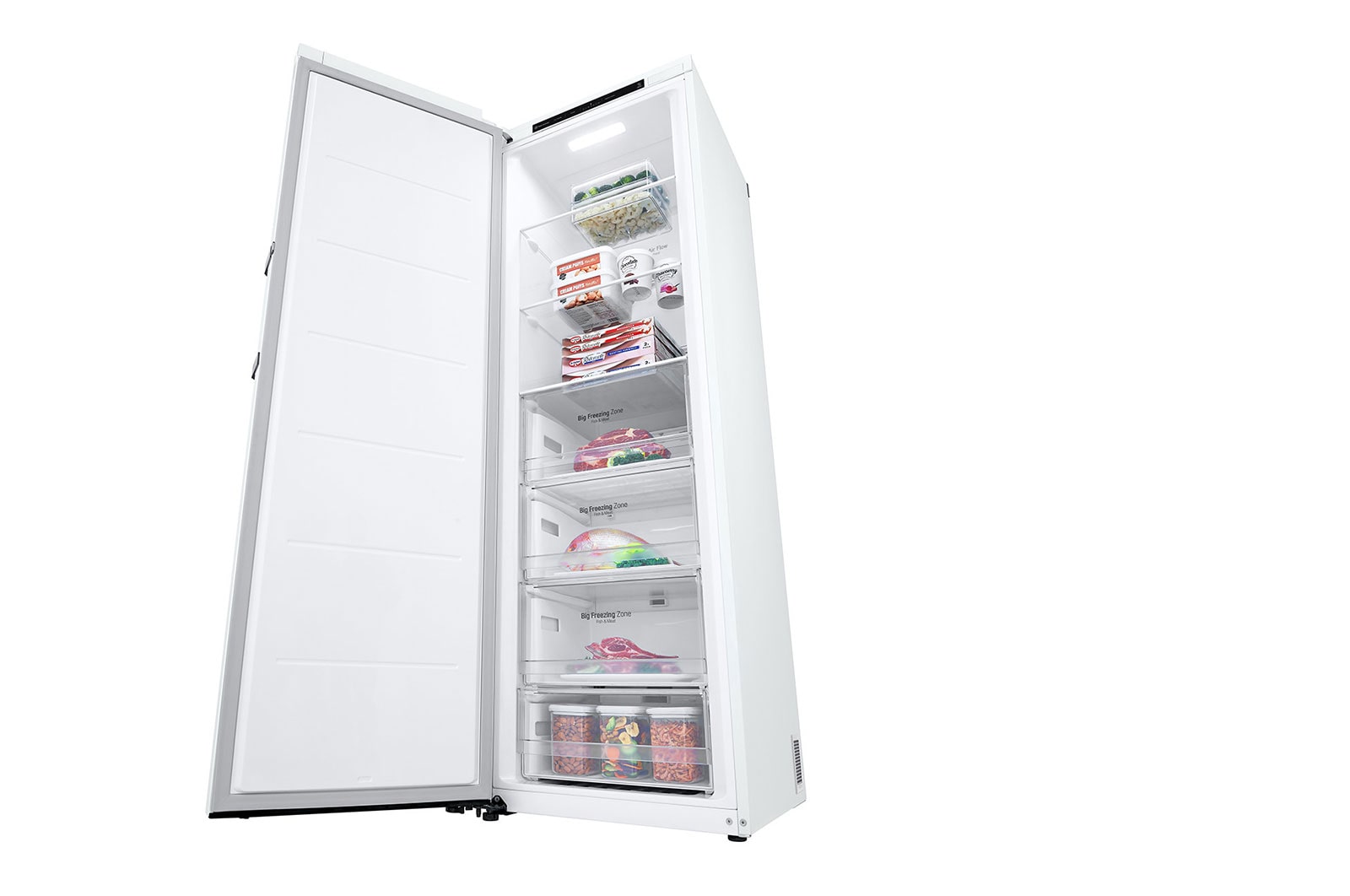 LG 324L Fristående frys (Vit) - Energiklass E, Total No Frost, Express Freeze , GFT41SWGSZ