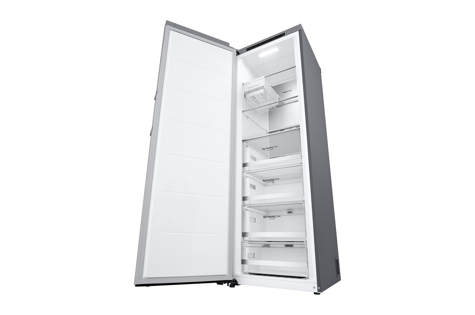 LG 324L Fristående frys (Metal Sorbet) - Energiklass E, Total No Frost, Express Freeze, Smart Diagnosis™, GFT61MBCSZ