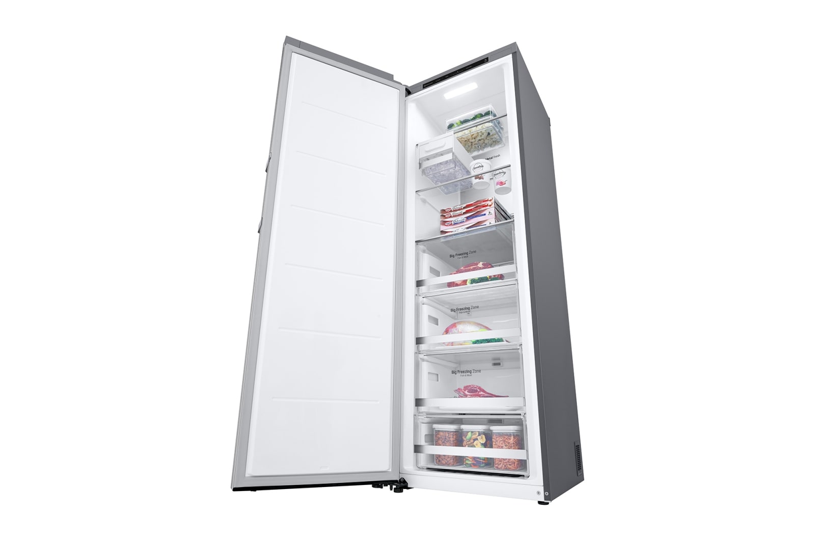 LG 324L Fristående frys (Metal Sorbet) - Energiklass E, Total No Frost, Express Freeze, Smart Diagnosis™, GFT61MBCSZ