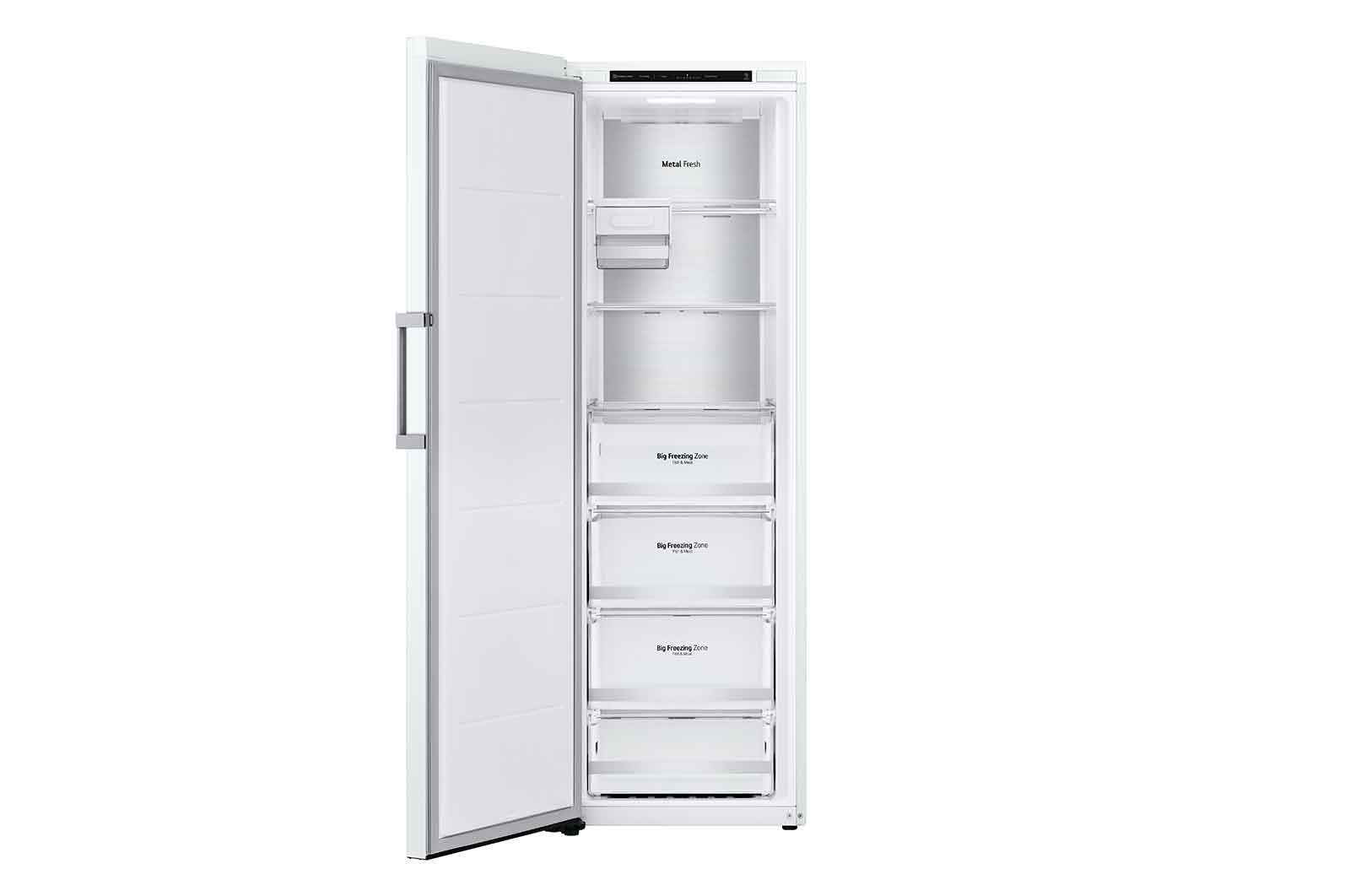 LG 324L Fristående frys (Vit) - Energiklass D, Total No Frost, Express Freeze, Smart Diagnosis™ , GFT61SWCSF