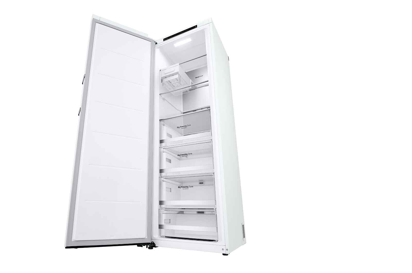 LG 324L Fristående frys (Vit) - Energiklass D, Total No Frost, Express Freeze, Smart Diagnosis™ , GFT61SWCSF