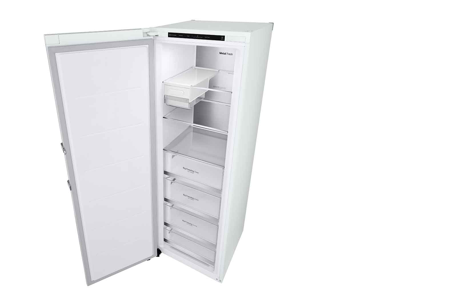 LG 324L Fristående frys (Vit) - Energiklass D, Total No Frost, Express Freeze, Smart Diagnosis™ , GFT61SWCSF