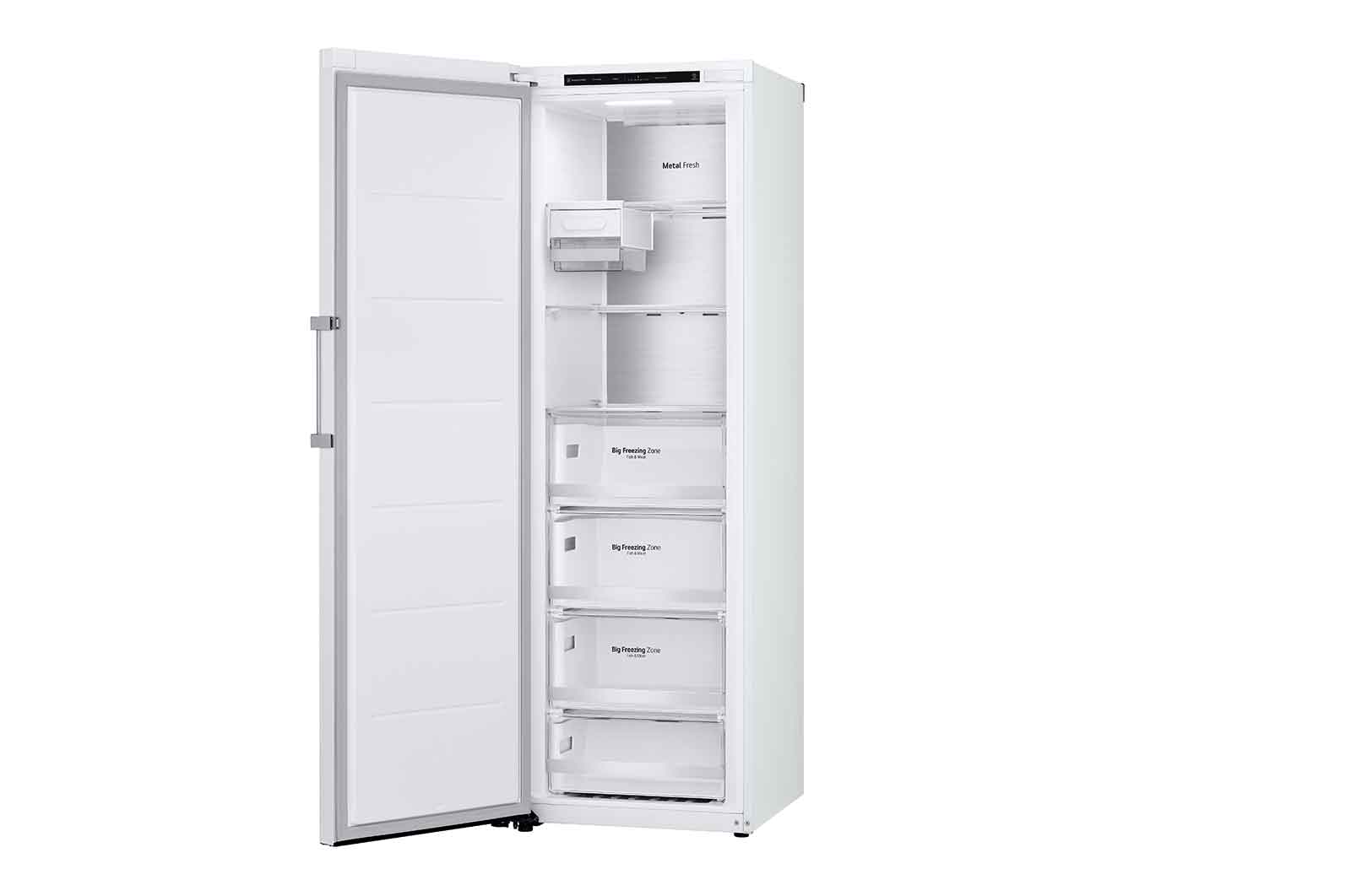 LG 324L Fristående frys (Vit) - Energiklass D, Total No Frost, Express Freeze, Smart Diagnosis™ , GFT61SWCSF