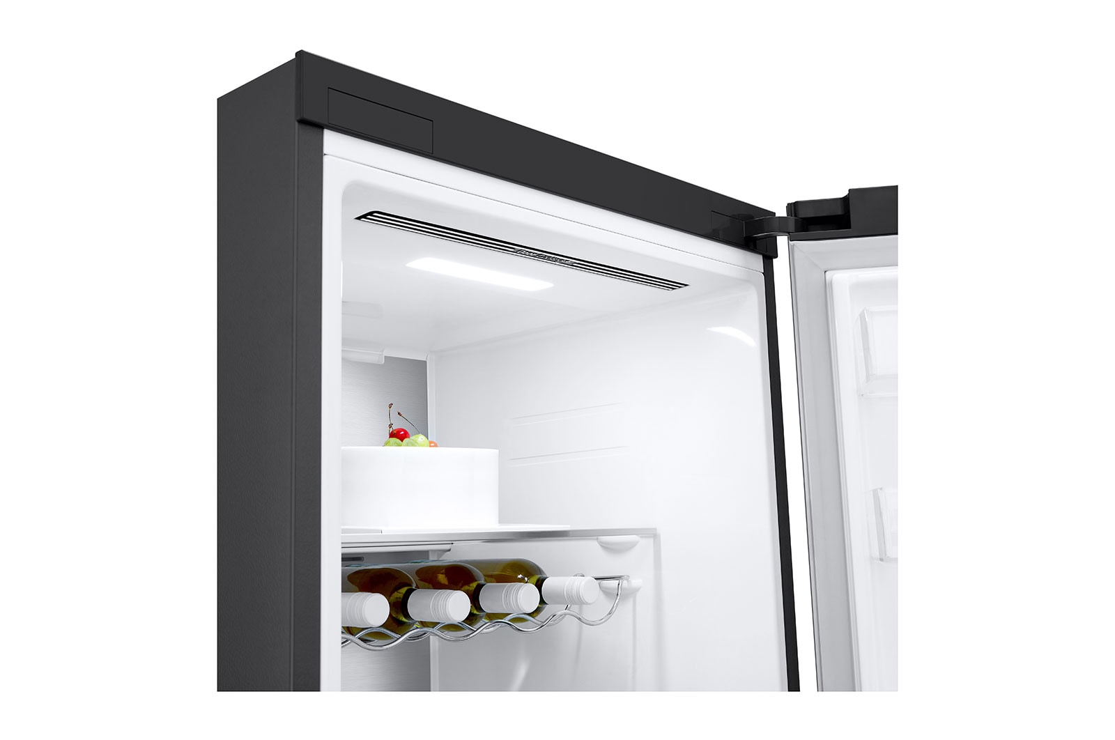 LG 386L Fristående kylskåp (Matte Black) - Energiklass D, Door Cooling™, LINEARCooling™, FRESHBalancer™, Smart Diagnosis™ med Wi-Fi, GLM71MCCSF