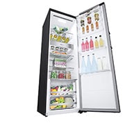 LG 386L Fristående kylskåp (Matte Black) - Energiklass D, Door Cooling™, LINEARCooling™, FRESHBalancer™, Smart Diagnosis™ med Wi-Fi, GLM71MCCSF