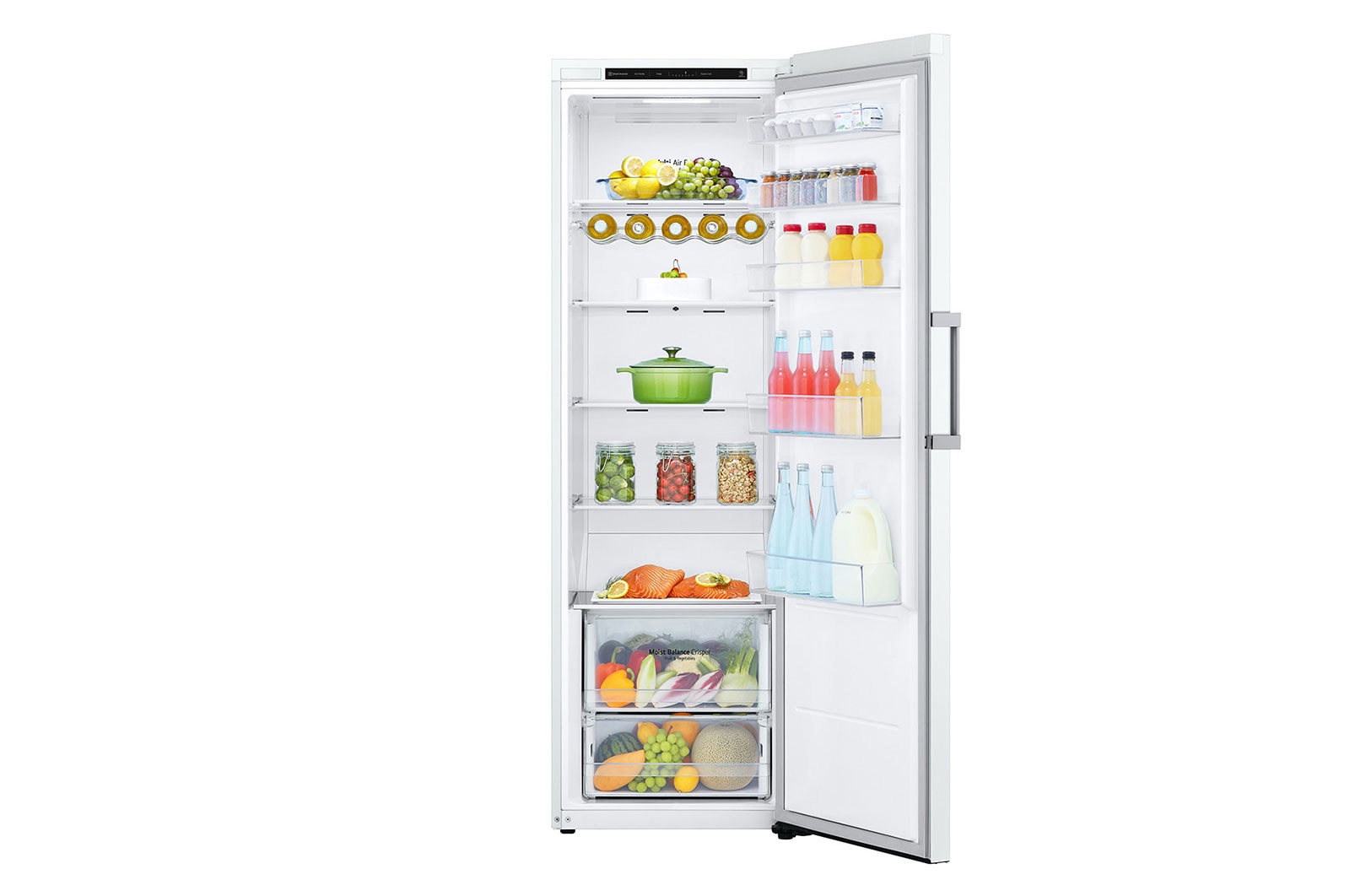 LG 386L Fristående kylskåp (Vit) - Energiklass E, Door Cooling™, LINEARCooling™, Moist Balance Crisper ™, GLT51SWGSZ