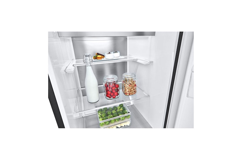 LG 386L Fristående kylskåp (Matte Black) - Energiklass E, Door Cooling™, LINEARCooling™, FRESHBalancer™, Smart Diagnosis™, GLT71MCCSZ