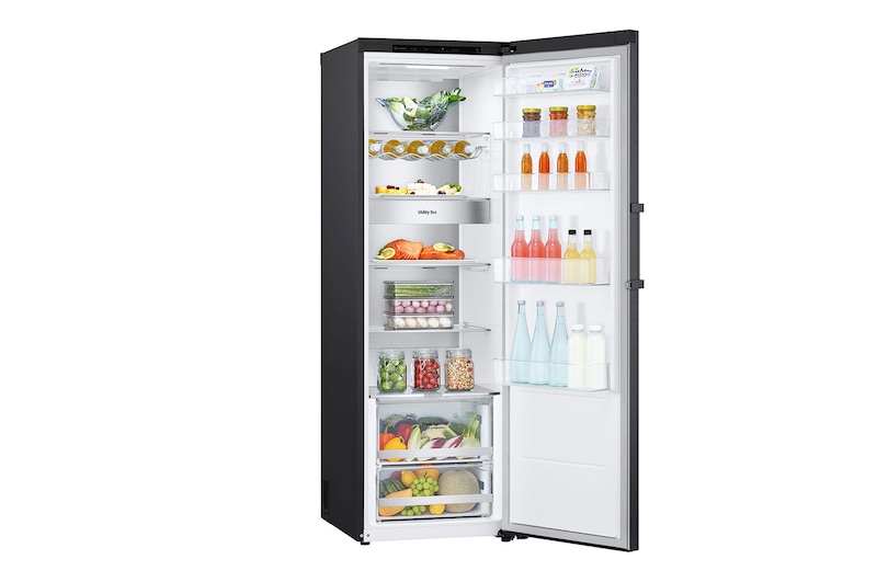 LG 386L Fristående kylskåp (Matte Black) - Energiklass E, Door Cooling™, LINEARCooling™, FRESHBalancer™, Smart Diagnosis™, GLT71MCCSZ