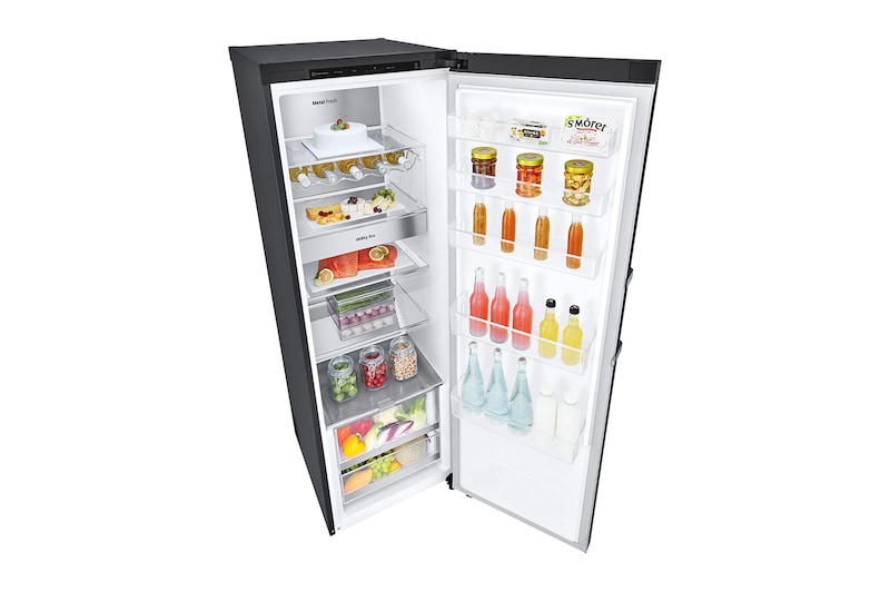 LG 386L Fristående kylskåp (Matte Black) - Energiklass E, Door Cooling™, LINEARCooling™, FRESHBalancer™, Smart Diagnosis™, GLT71MCCSZ