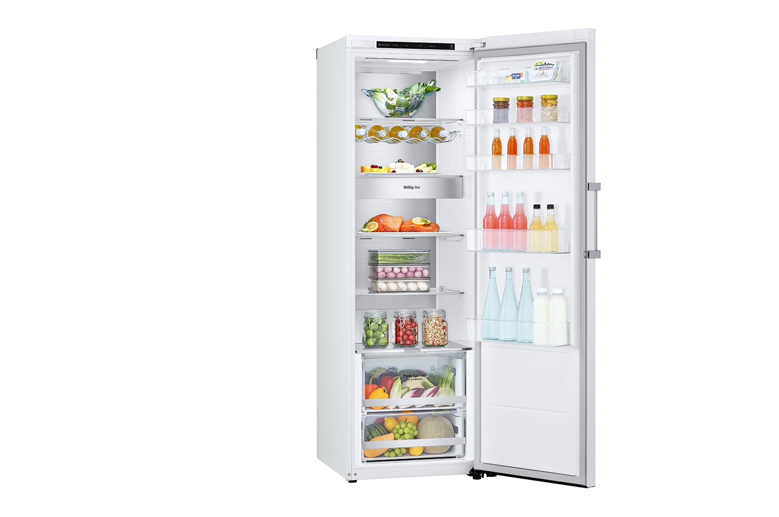 LG 386L Fristående kylskåp (Vit) - Energiklass C, Door Cooling™, LINEARCooling™, FRESHBalancer™, Smart Diagnosis™ , GLT71SWCSX