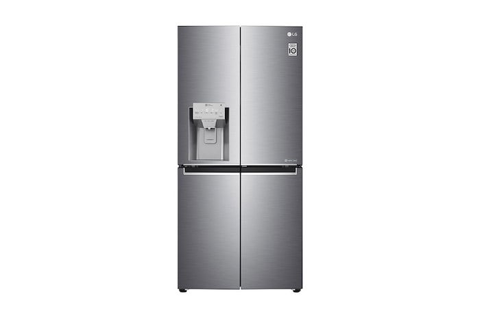 LG 508L Door in Door French Door (Shiny Steel) - Energiklass F, Vatten/is via röranslutning, Smart Diagnosis™ med Wi-Fi, GMJ844PZKV