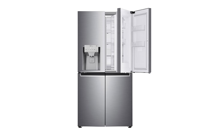 LG 508L Door in Door French Door (Shiny Steel) - Energiklass F, Vatten/is via röranslutning, Smart Diagnosis™ med Wi-Fi, GMJ844PZKV