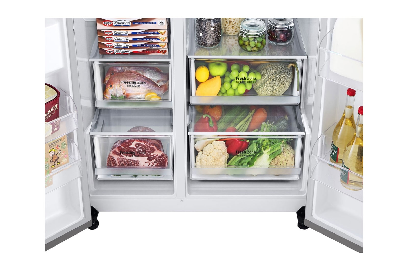 bottom food with food