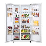 double door open view with food