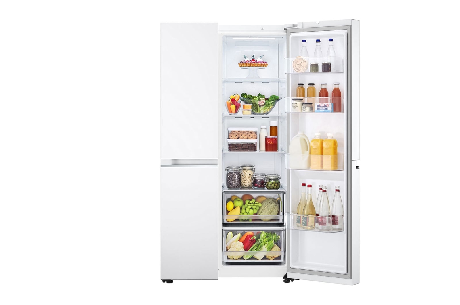 single door open with food