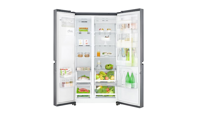 LG Side-by-Side med stor kapacitet med vattenanslutning och uppgraderad Door-in-Door™, GSJ760PZXV