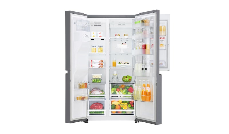 LG Side-by-Side med stor kapacitet med vattenanslutning och uppgraderad Door-in-Door™, GSJ760PZXV