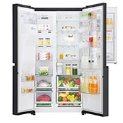 LG 625 L Door in Door™ Side by Side (Matte Black) - Energiklass F, Vatten/is utan röranslutning, Smart Diagnosis™ med Wi-Fi, GSJ761MCUZ