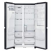 LG 625 L Door in Door™ Side by Side (Matte Black) - Energiklass F, Vatten/is utan röranslutning, Smart Diagnosis™ med Wi-Fi, GSJ761MCUZ
