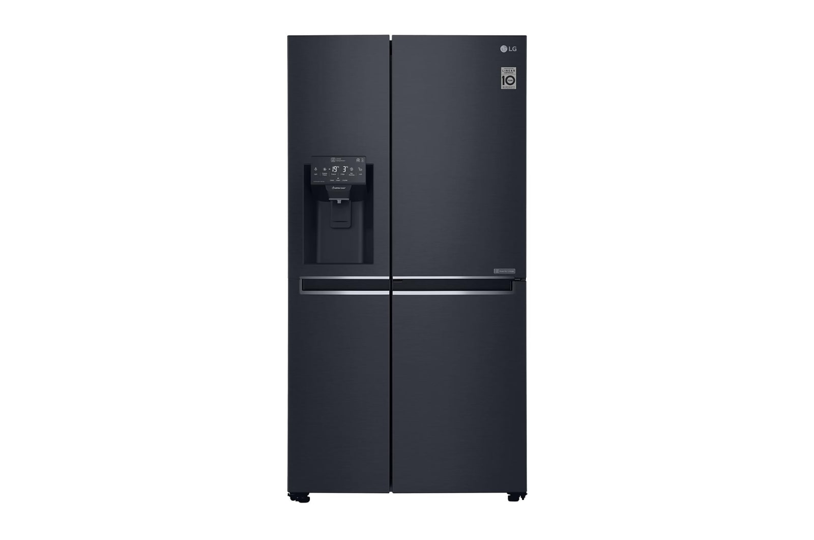 LG 625 L Door in Door™ Side by Side (Matte Black) - Energiklass F, Vatten/is utan röranslutning, Smart Diagnosis™ med Wi-Fi, GSJ761MCUZ