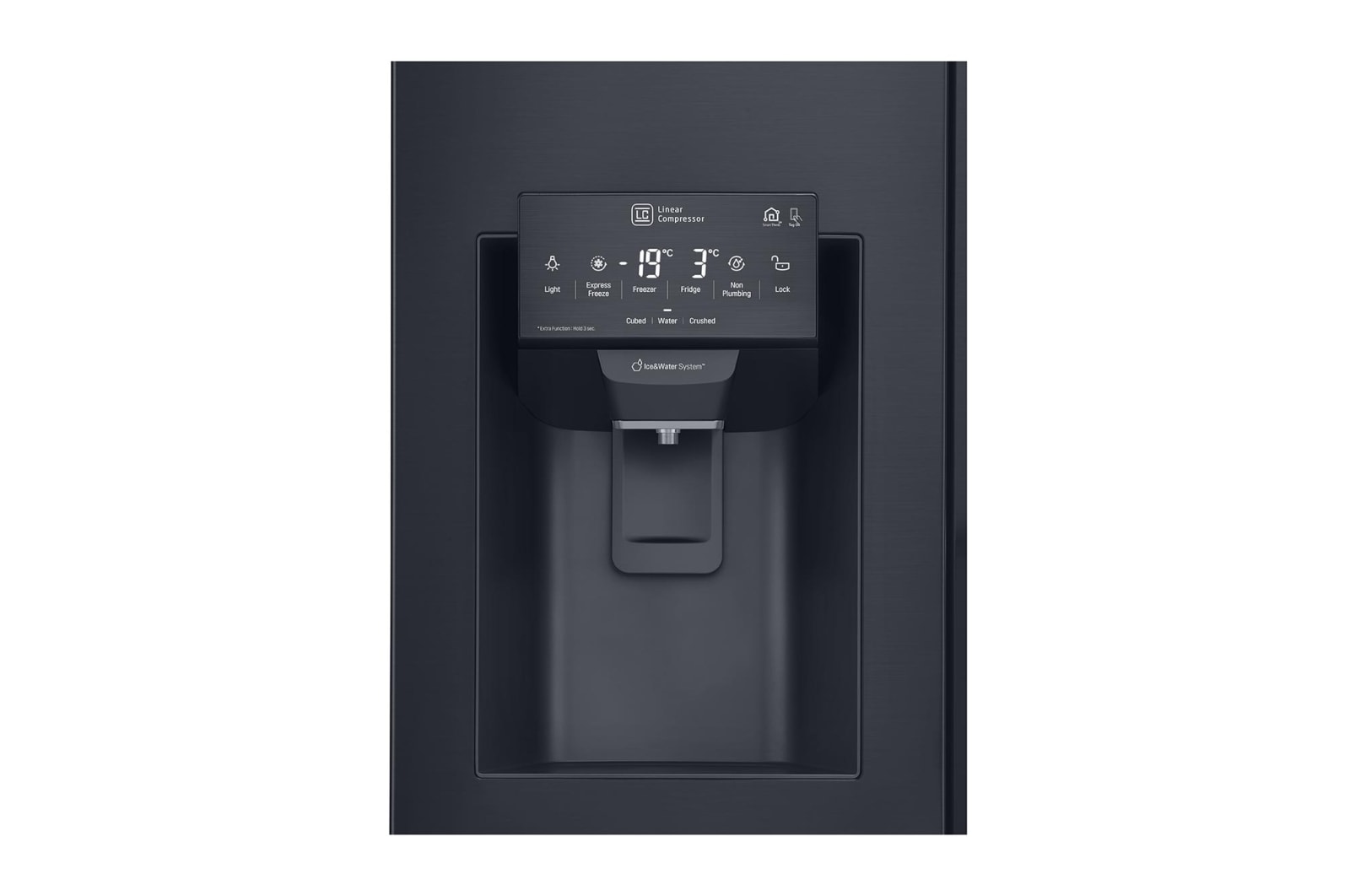 LG 625 L Door in Door™ Side by Side (Matte Black) - Energiklass F, Vatten/is utan röranslutning, Smart Diagnosis™ med Wi-Fi, GSJ761MCUZ