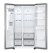 LG 635L Door in Door™ Side by Side (Shiny Steel), Energiklass E, Vatten/is via röranslutning, Smart Diagnosis™ med Wi-Fi, GSJV70PZTE