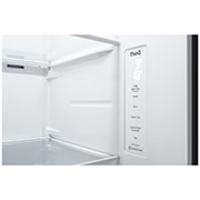 LG 635L Door in Door™ Side by Side (Shiny Steel), Energiklass E, Vatten/is via röranslutning, Smart Diagnosis™ med Wi-Fi, GSJV70PZTE