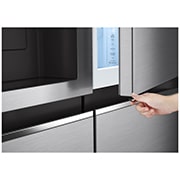 LG 635L Door in Door™ Side by Side (Shiny Steel), Energiklass E, Vatten/is via röranslutning, Smart Diagnosis™ med Wi-Fi, GSJV70PZTE