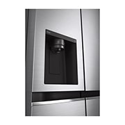 LG 635L Door in Door™ Side by Side (Shiny Steel), Energiklass E, Vatten/is via röranslutning, Smart Diagnosis™ med Wi-Fi, GSJV70PZTE