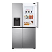 LG 635L Door in Door™ Side by Side (Shiny Steel), Energiklass E, Vatten/is via röranslutning, Smart Diagnosis™ med Wi-Fi, GSJV70PZTE