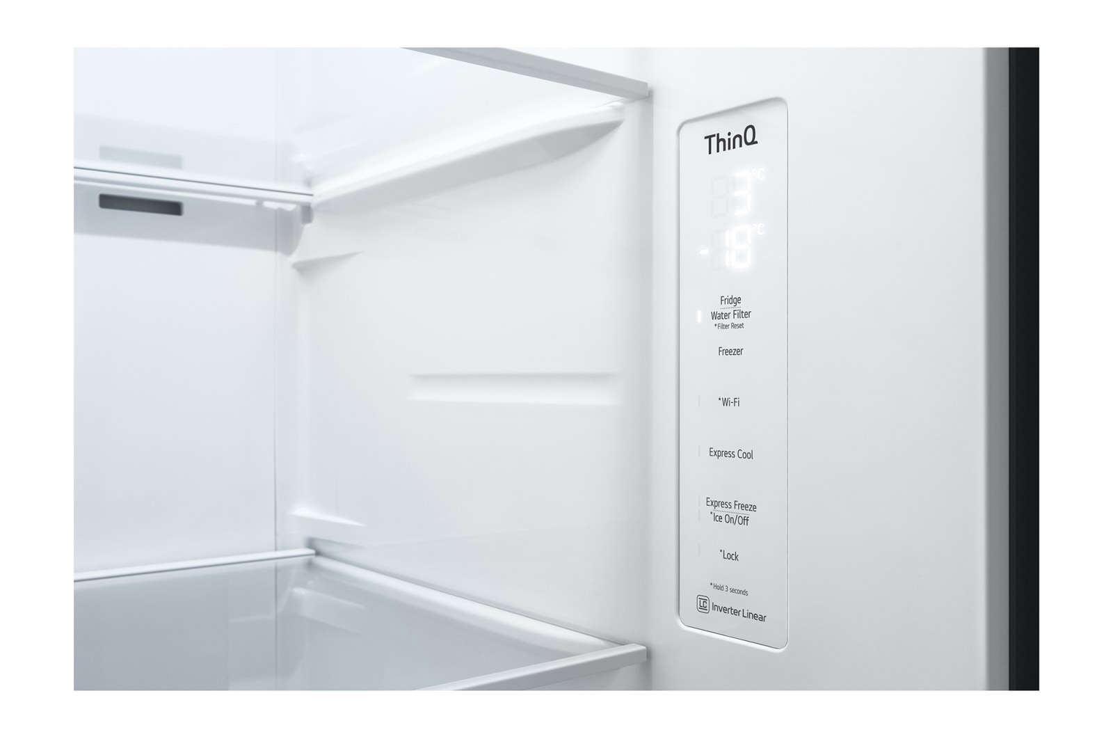 LG 635L Door in Door™ Side by Side (Shiny Steel), Energiklass E, Vatten/is via röranslutning, Smart Diagnosis™ med Wi-Fi, GSJV70PZTE