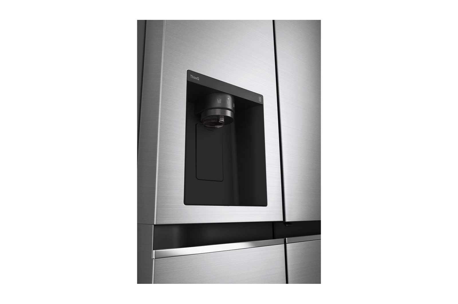 LG 635L Door in Door™ Side by Side (Shiny Steel), Energiklass E, Vatten/is via röranslutning, Smart Diagnosis™ med Wi-Fi, GSJV70PZTE