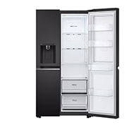 LG 635L Door in Door™ Side by Side (Western Black), Energiklass E, Vatten/is via röranslutning, Smart Diagnosis™ med Wi-Fi, GSJV70WBTE