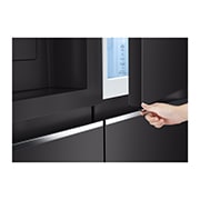 LG 635L Door in Door™ Side by Side (Western Black), Energiklass E, Vatten/is via röranslutning, Smart Diagnosis™ med Wi-Fi, GSJV70WBTE