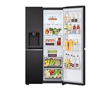 LG 635L Door in Door™ Side by Side (Western Black), Energiklass E, Vatten/is via röranslutning, Smart Diagnosis™ med Wi-Fi, GSJV70WBTE