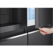 LG 635L Door in Door™ Side by Side (Matte Black Steel), Energiklass E, Vatten/is utan röranslutning, Smart Diagnosis™ med Wi-Fi, GSJV71MCTE