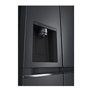 LG 635L Door in Door™ Side by Side (Matte Black Steel), Energiklass E, Vatten/is utan röranslutning, Smart Diagnosis™ med Wi-Fi, GSJV71MCTE