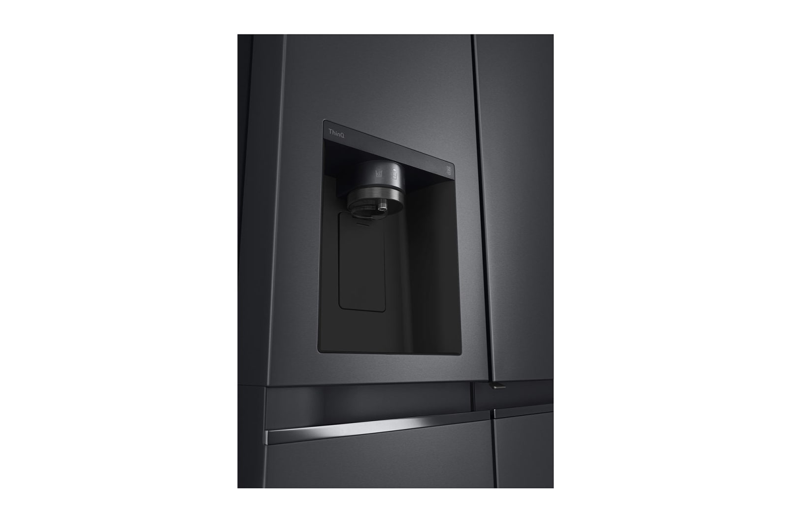 LG 635L Door in Door™ Side by Side (Matte Black Steel), Energiklass E, Vatten/is utan röranslutning, Smart Diagnosis™ med Wi-Fi, GSJV71MCTE