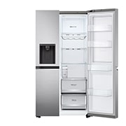 LG 635L Door in Door™ Side by Side (Shiny Steel), Energiklass E, Vatten/is utan röranslutning, Smart Diagnosis™ med Wi-Fi, GSJV71PZLE