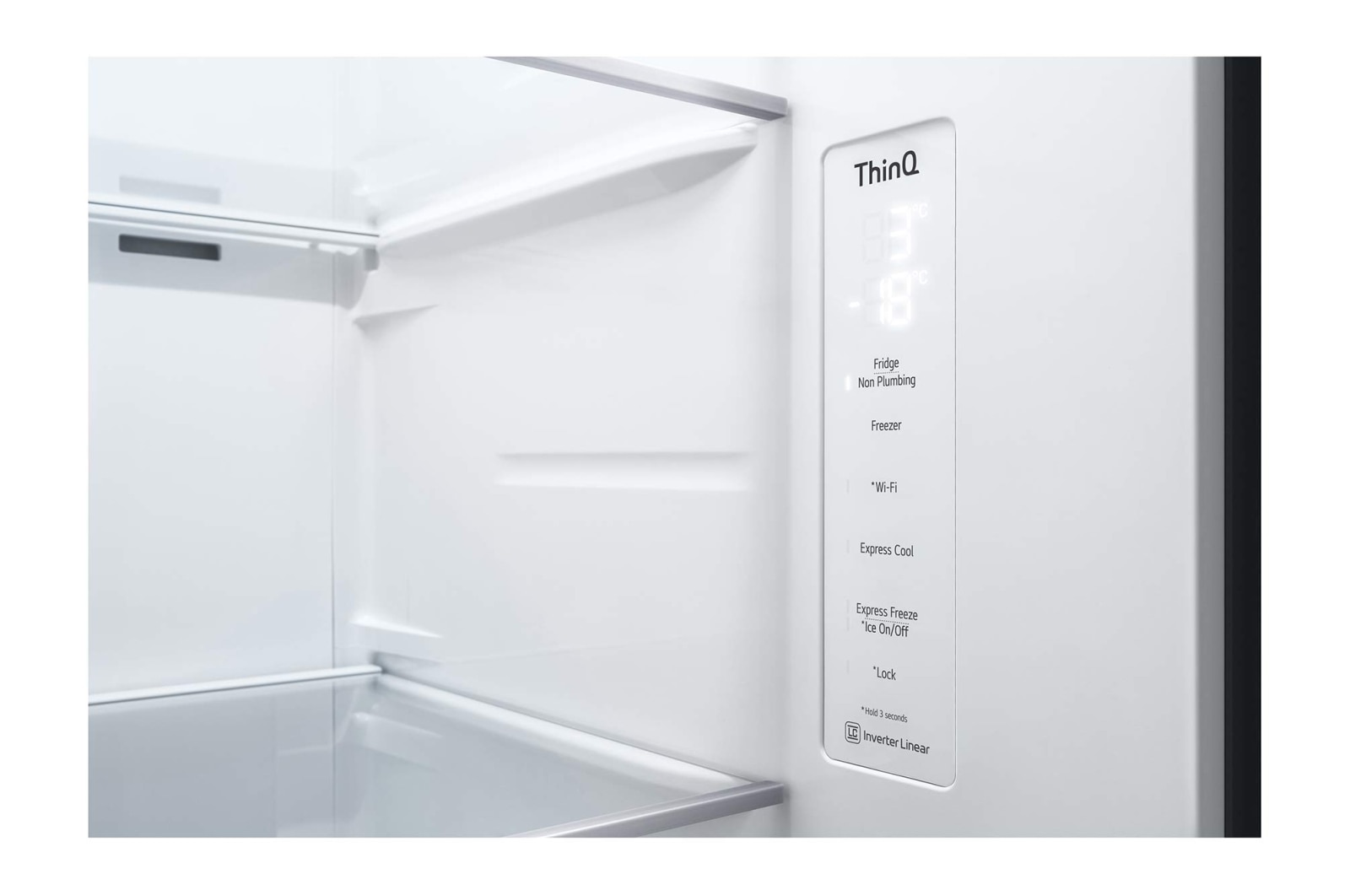 LG 635L Door in Door™ Side by Side (Shiny Steel), Energiklass E, Vatten/is utan röranslutning, Smart Diagnosis™ med Wi-Fi, GSJV71PZLE