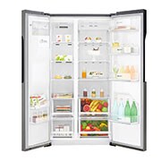 LG 606L Side by Side (Mörkgrå) - Energiklass F, Vatten/is via röranslutning, Smart Diagnosis™, GSL360ICEZ
