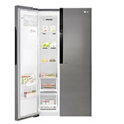LG 606L Side by Side (Mörkgrå) - Energiklass F, Vatten/is via röranslutning, Smart Diagnosis™, GSL360ICEZ