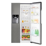 LG 606L Side by Side (Mörkgrå) - Energiklass F, Vatten/is via röranslutning, Smart Diagnosis™, GSL360ICEZ