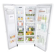 LG 625L Side by Side (Vit) - Energiklass F, Vatten/is utan röranslutning, Smart Diagnosis™ med Wi-Fi, GSL761SWYV