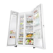 LG 625L Side by Side (Vit) - Energiklass F, Vatten/is utan röranslutning, Smart Diagnosis™ med Wi-Fi, GSL761SWYV